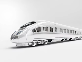 modern high-speed rail 3d model