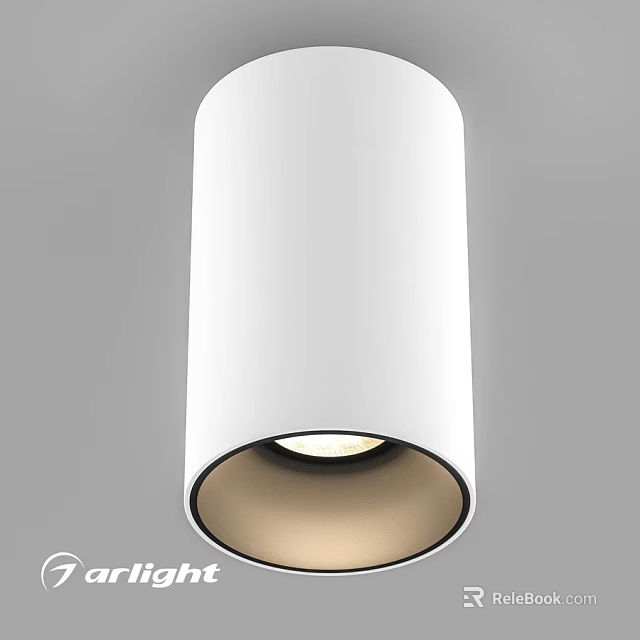 Modern White Cylindrical Ceiling Light with Soft Illumination for Home Decor 3d model 