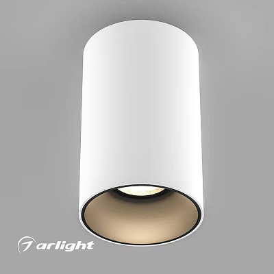 Modern White Cylindrical Ceiling Light with Soft Illumination for Home Decor 3d model