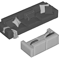 Modern Multiplayer Sofa 3d model