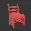 Classic Wooden Chair Design With Carved Backrest Upholstered Seat And Intricate Legs