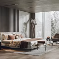 Modern Minotti Bedroom 3d model