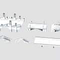 Various Bridge Models Featuring Arch Designs Tower Structures And Modern Styles 3d model