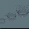 Elegant Transparent Water Splash Design Garden Decorative Ornaments With Three Sizes
