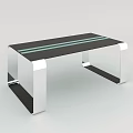 Outdoor Chair With Sleek Black Carbon Fiber Seat Silver Metal Frame And Light Green Stripes