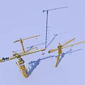 Efficient Yellow Tower Cranes Heavy Duty Industrial Equipment For Construction Site