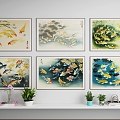 New Chinese Animal Painting Drawing Frame 3d model