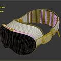 Modern Electronic VR Headset With Comfortable Strap And Black Lenses