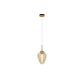 Elegant Gold Pendant Light with Transparent Glass Shade and Unique Modern Design