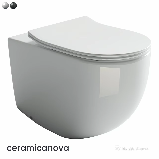 Modern White One Piece Toilet With Sleek Design And Smooth Surface 3d model 