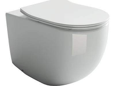 Modern White One Piece Toilet With Sleek Design And Smooth Surface 3d model