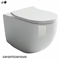 Modern White One Piece Toilet With Sleek Design And Smooth Surface