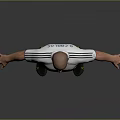 3D Football Player Model Wearing Real Madrid White Jersey Number 3 Shorts Socks Shoes