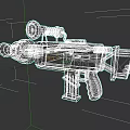 Vintage Weapon 3D Model With Brown Silver Metallic Finish And Detailed Grip Structure