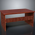 Wooden Desk with Flat Top and Sturdy Legs Modern Home Office Furniture