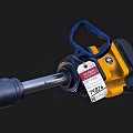 Yellow And Black Pneumatic Impact Wrench With Ergonomic Handle Metal Rod And Durable Build