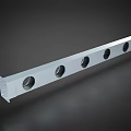 Metal Mounting Strip With Multiple Circular Holes For Industrial Applications