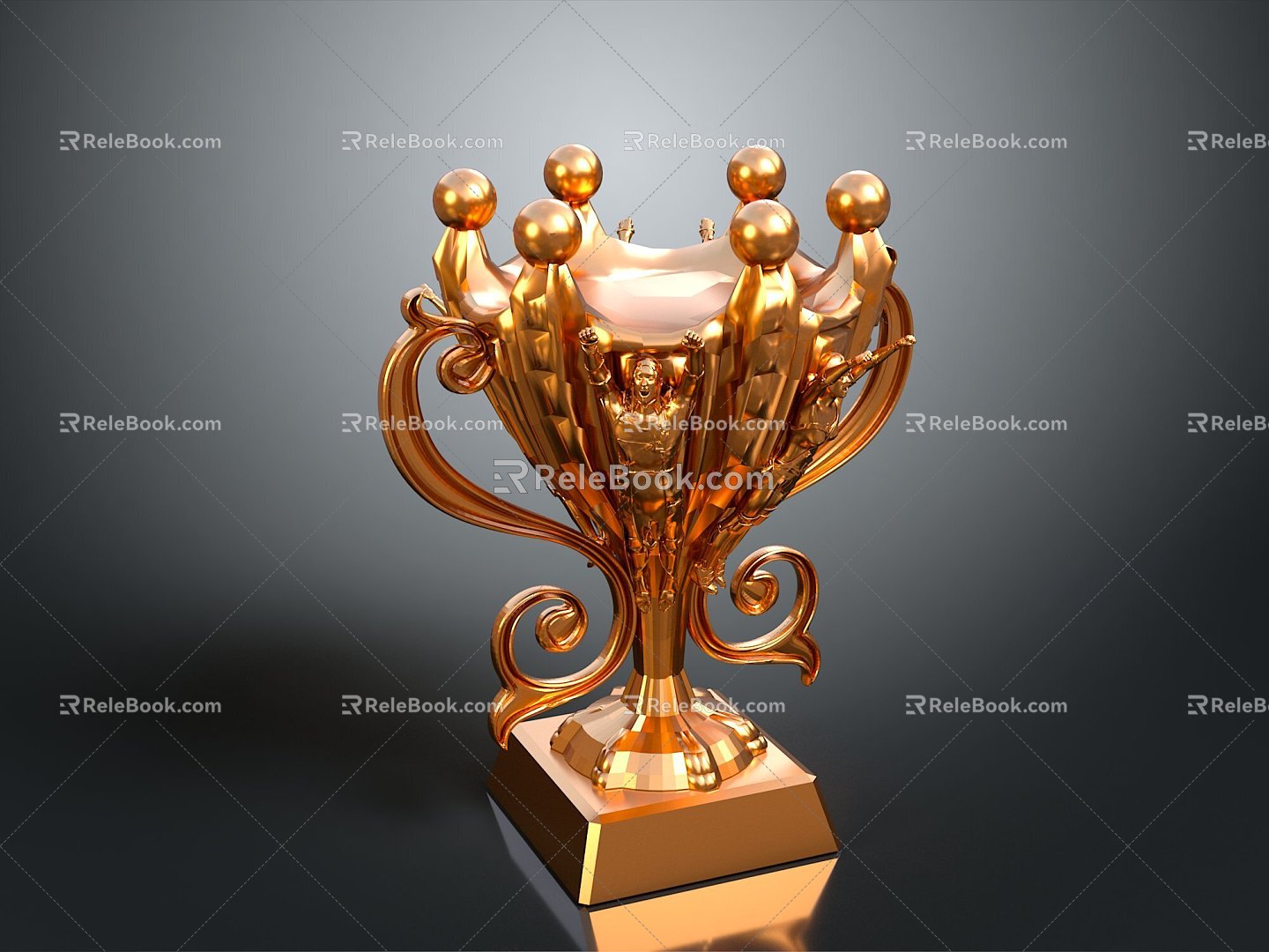 World Cup Football Trophy Champion Trophy Gold Cup Trophy World Cup Gold Cup Game Trophy Sporting Goods 3d model