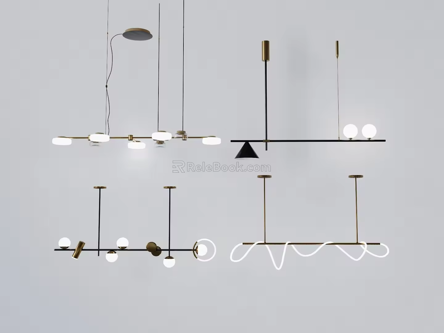 Modern chandelier 3d model