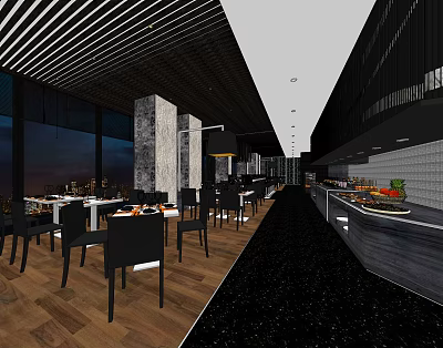Modern Restaurant 3d model