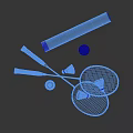 Complete Badminton Sports Equipment Set Including Rackets Shuttlecocks And Tubes