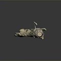 Artistic Lion Sculpture With Metallic Finish Decorative Spear And Green Paws