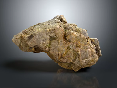Raw Natural Stone Block With Rough Surface And Natural Texture For Decorative Use 3d model