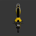 Yellow and Black Motorcycle with White Windshield Stylish Design Metallic Frame and Yellow Rims