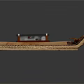 Traditional Wooden Sealing Device With Black Plate Engraved Inscriptions And Leather Straps