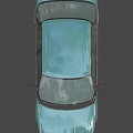 Vintage Green Four Door Sedan With Classic Front Headlights And Body Design