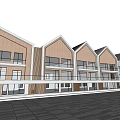 Modern Multi story School Building With Wooden Exterior Row Design And Spacious Plaza