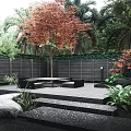 Modern Courtyard Garden 3d model