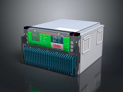 Delta Industrial Power Supply With Digital Display And Heat Sink Fins 3d model
