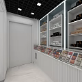 Tobacco and Liquor Store Interior With Shelves Displaying Various Tobacco and Liquor Products