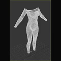 Stylish Slim Fit Black Long Sleeve Bodysuit With White Trim Details