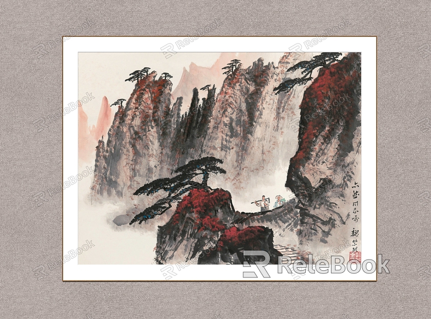 New Chinese Landscape Painting Wei Zixi Mine Picture model