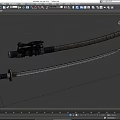 Traditional Samurai Sword With Ornate Handle And Black Scabbard Design