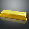 Shiny Golden Gold Bar With Smooth Surface And Reflective Finish On Dark Background