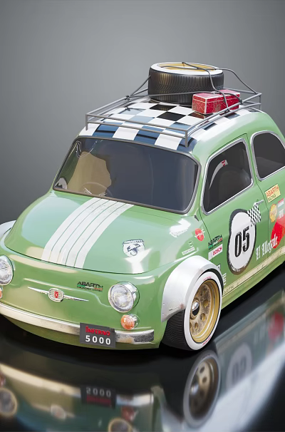 Modern Racing Tourer Travel Car Cartoon Tourer 3d model