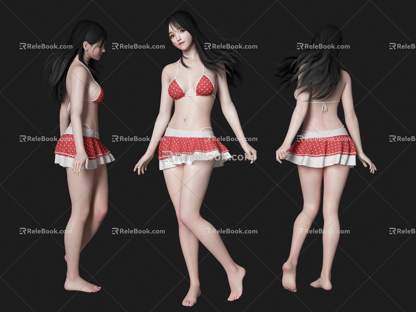 Swimwear beauty figure bikini beach beauty summer beauty sexy figure 3d model