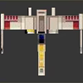 Colorful Modular 3D Geometric Structure With Transparent Panels And Red Yellow Blue Segments