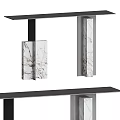 Modern Console Table With Marble Panels And Metal Frame For Home Decor 3d model