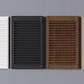 Window Blinds in Various Colors and Materials for Home Interior Decoration 3d model