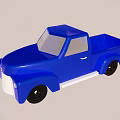 Blue Toy Pickup Truck Featuring Classic Design Black Wheels And Open Bed