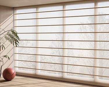 Modern Shangri-La venetian blinds Curtain roller blinds Gauze blinds 3d model