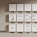 Aesthetics Various Switch Panels With Single Multi Gang Switches And Power Sockets