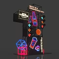 Colorful Neon Decorative Lights for City Night Street Decor with Various Shapes and Bright Colors
