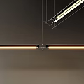 Modern Linear Chandelier With Warm Light And Metal Frame For Interior Space