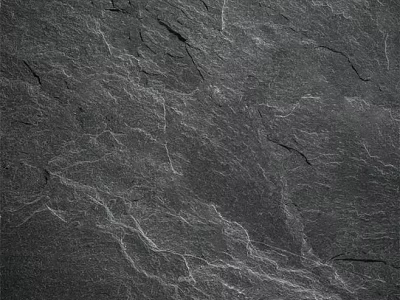 Rustic Black Slate Wall Surface Featuring Natural Texture and Organic Cracks 3d model