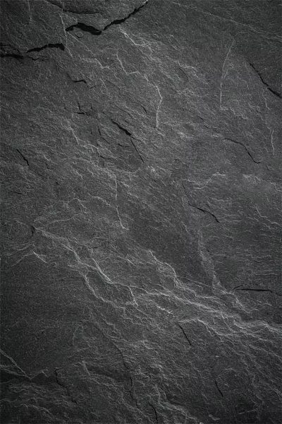 Rustic Black Slate Wall Surface Featuring Natural Texture and Organic Cracks 3d model